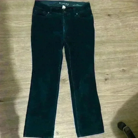 Sonoma Teal Corduroy Mid-rise Bootcut Pants Size 8P - Picture 1 of 8
